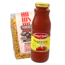 Grand'Italia sugocasa pastasaus of Primoro pasta